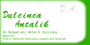 dulcinea antalik business card